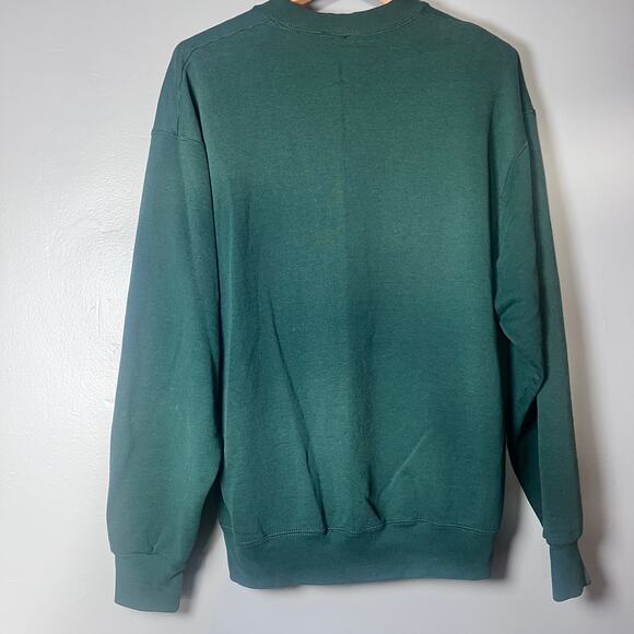 Munsingwear Vintage Sweatshirt XL Green USA Made 80s 90s Distressed Crewneck - Picture 2 of 14